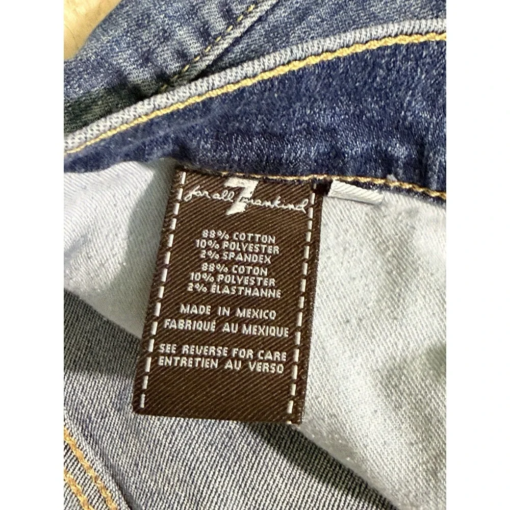7 For All Mankind Austyn Jeans Mens 38x32 Straight Leg Medium Wash Stretch Denim